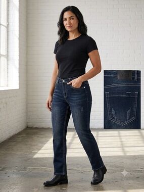 DEMON  & HUNTER Dark Blue Slim Fit Jeans. Size 12